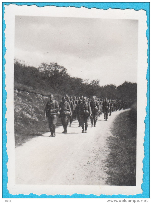 WW2 - CROATIA ARMY ( NDH ) - CROATIAN LEGION ON TRAINING IN FRANCE Auxerre Before Going On The Eastern Front Orig. Photo - 1939-45