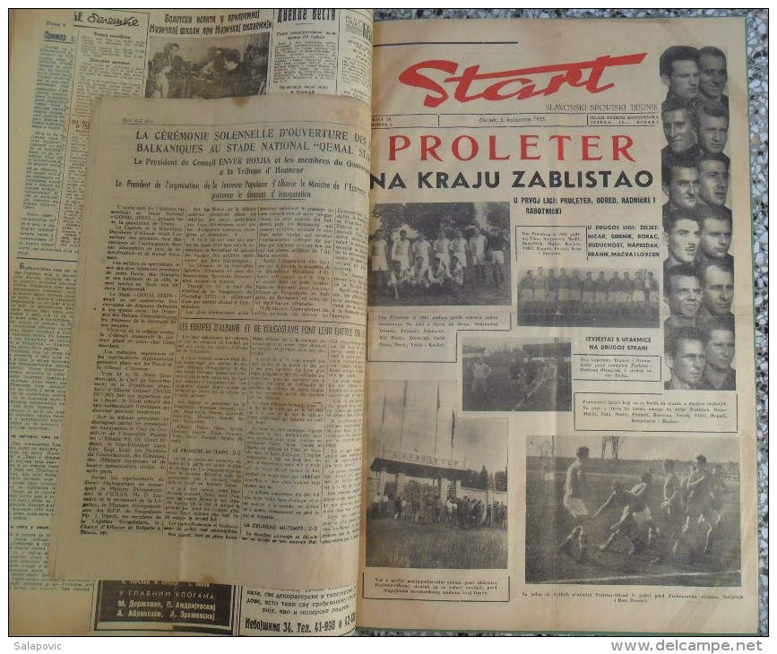 NARODNI SPORT 1946, NAS SPORT, START, GLAS SLAVONIJE, Sovetsky Sport, Moskovskij Komsomolets, FRANJO RUPNIK Yugoslav na