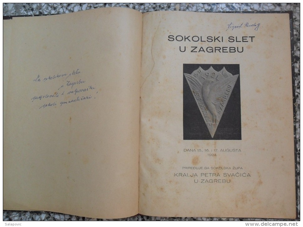 SOKOL, Sokolski Slet U Zagrebu Dana 15., 16. I 17. Augusta 1924 - Autres & Non Classés