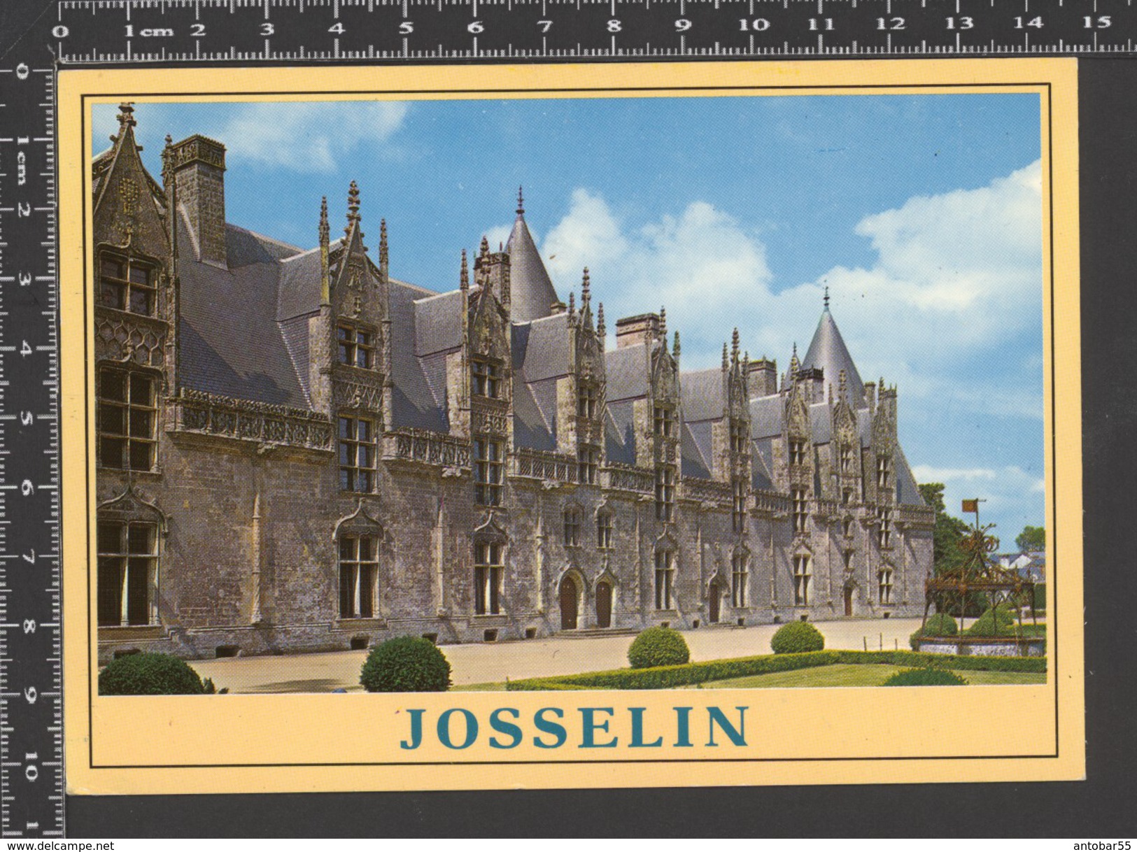 Josselin. Façade Interieure Du Chateau. Timbro "Centenaire De La Tour Eiffel"- Viaggiata 1989 - FR1 - Josselin