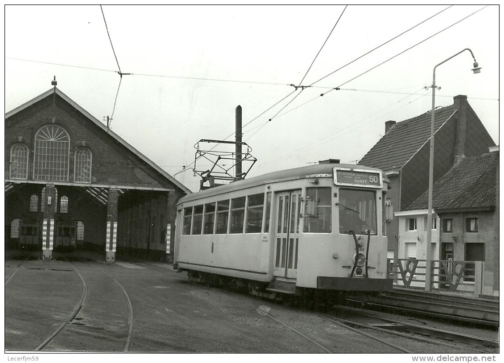 RUMST  PHOTOGRAPHIE D UN TRAM TRAMWAY  DU DEPOT (REPRODUCTION PHOTO DE BAZIN) - Autres & Non Classés