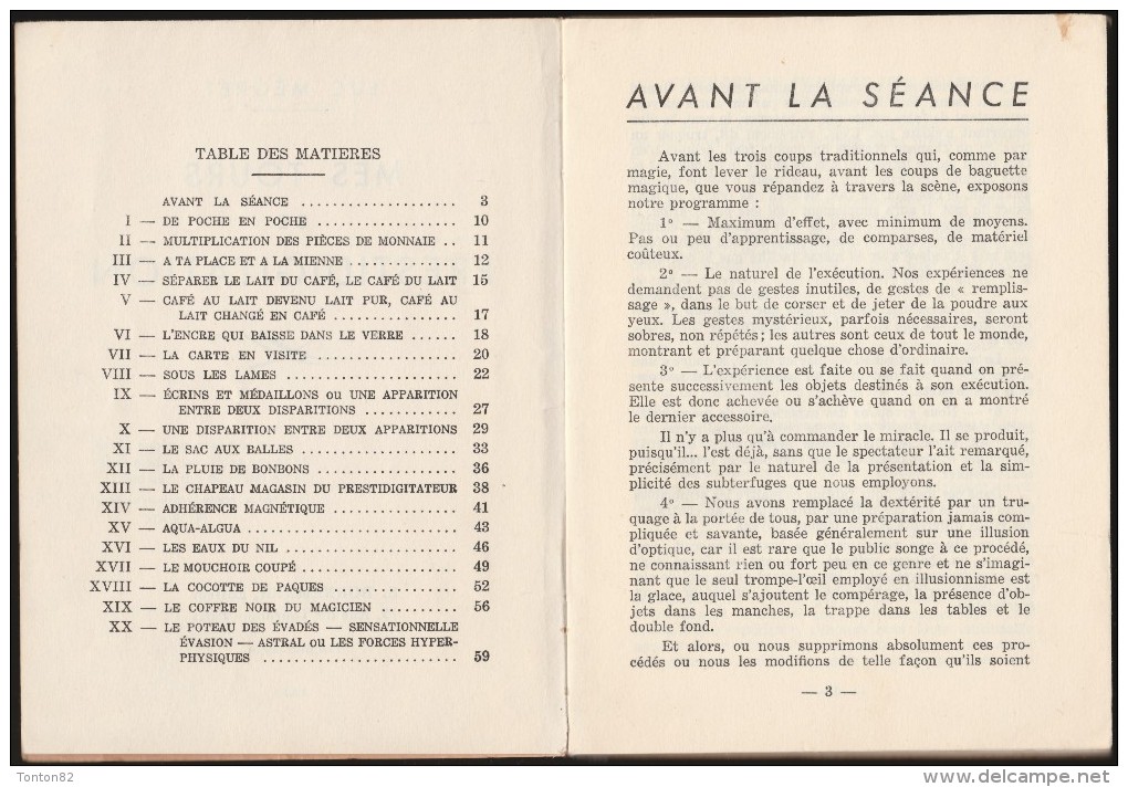 Luc Mégret - Mes Tours De Prestidigitation - S. Bornemann Éditeur - ( 1963 ) . - Bricolage / Tecnica