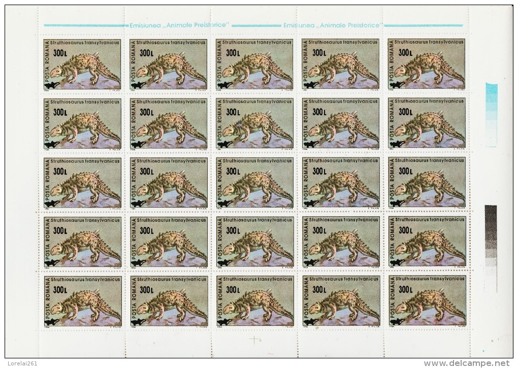 2001 -  Animale Preistorice - Full Sheets & Multiples