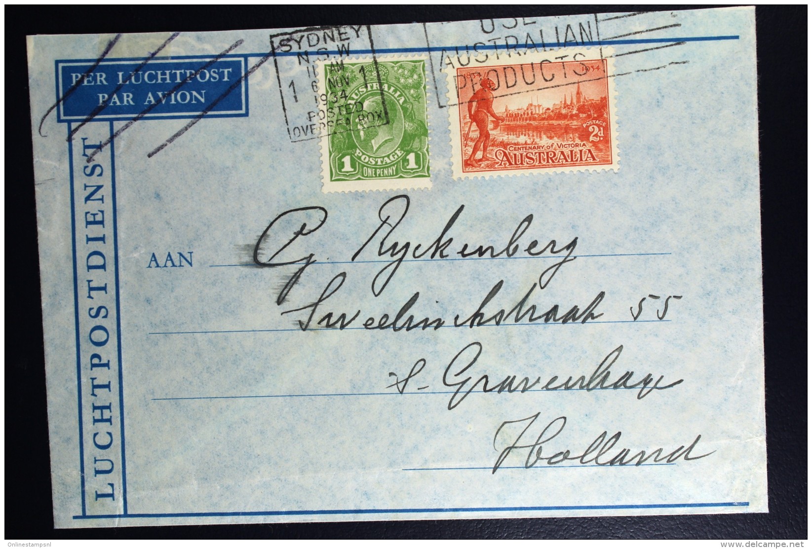 Australia: KLM Line UIVER Return Flight From  Mac Robertson Air Race  Cover Sydney The Hague Holland - Lettres & Documents