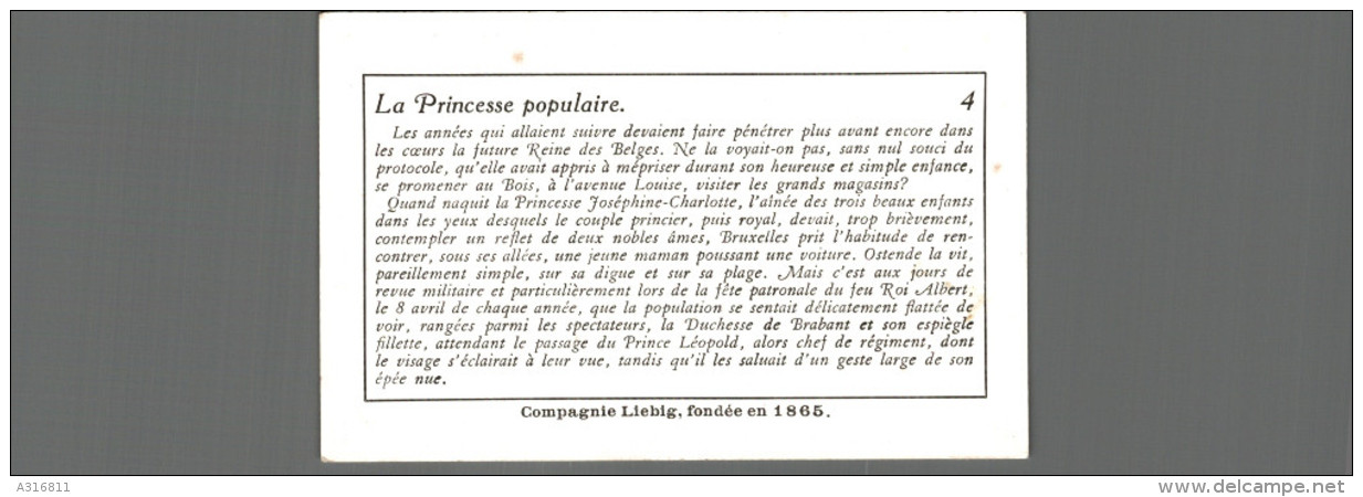 Cromo Liebig  LA VIE DE LA REINE ASTRID LA PRINCESSE POPULAIRE - Liebig