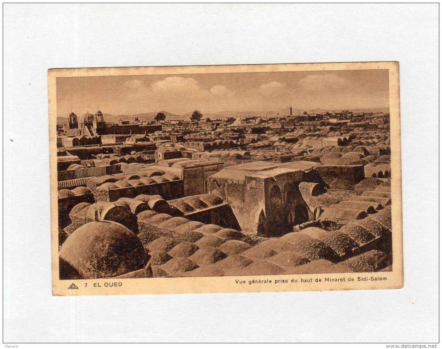 63993   Algeria,  El-Oued,  Vue Generale Prise Du Haut De Minaret De Sidi-Salem,  NV - El-Oued