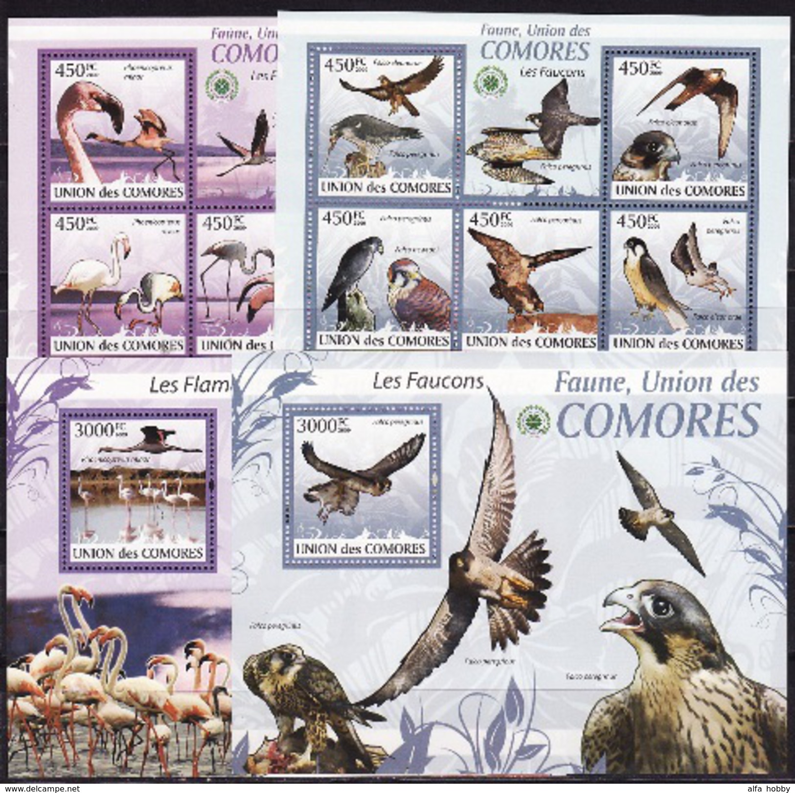 Comores Birds 2009 13 Blocks And 13 Sheetlets Minisheets - Autres & Non Classés