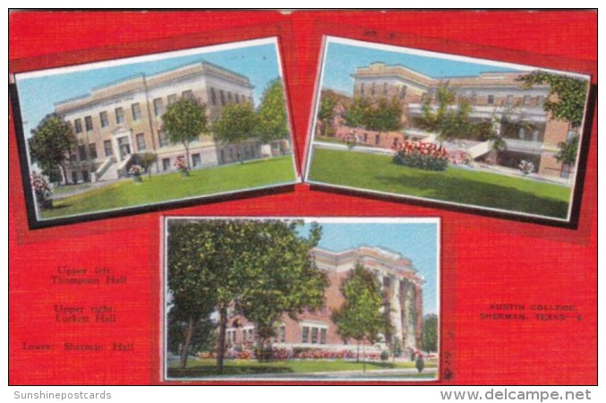 Texas Sherman Multi View Austin College 1945 - Abilene
