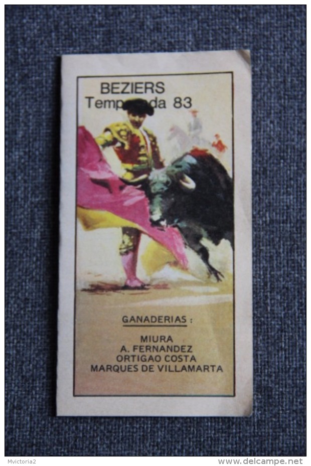 Dépliant Publicitaire Pour La FERIA De BEZIERS , Temporada 1983 - Publicités