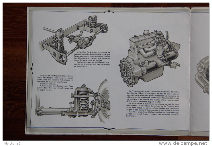 Superbe Dépliant Publicitaire RENAULT " FREGATE ".Magnifiques illustrations.