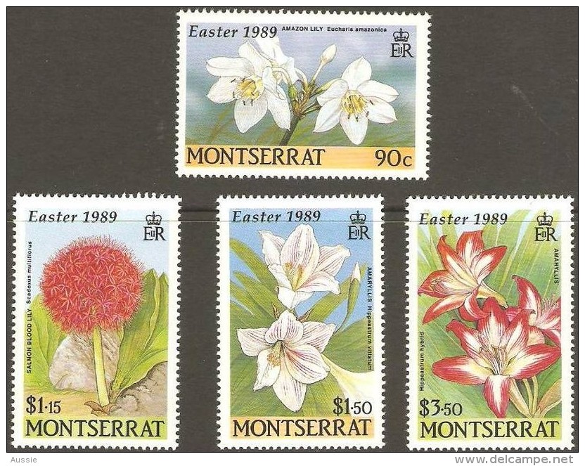 Montserrat 1989 Yvertnr. 705*708 *** MNH Cote 9 Euro Flore Fleurs Easter Pasen - Montserrat