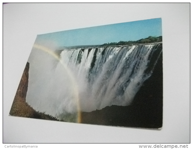 STORIA POSTALE FRANCOBOLLO COMMEMORATIVO ZAMBIA VICTORIA FALLS WITH RAINBOW - Sambia