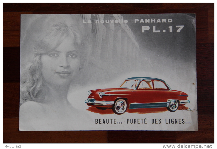 Dépliant Publicitaire Automobile PANHARD PL.17 Avec Certificat De Garantie. - Publicités