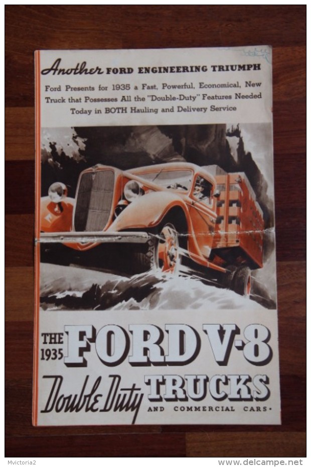 Dépliant Publicitaire " ANOTHER FORD ENGINEERING TRIUMPH" - Publicidad