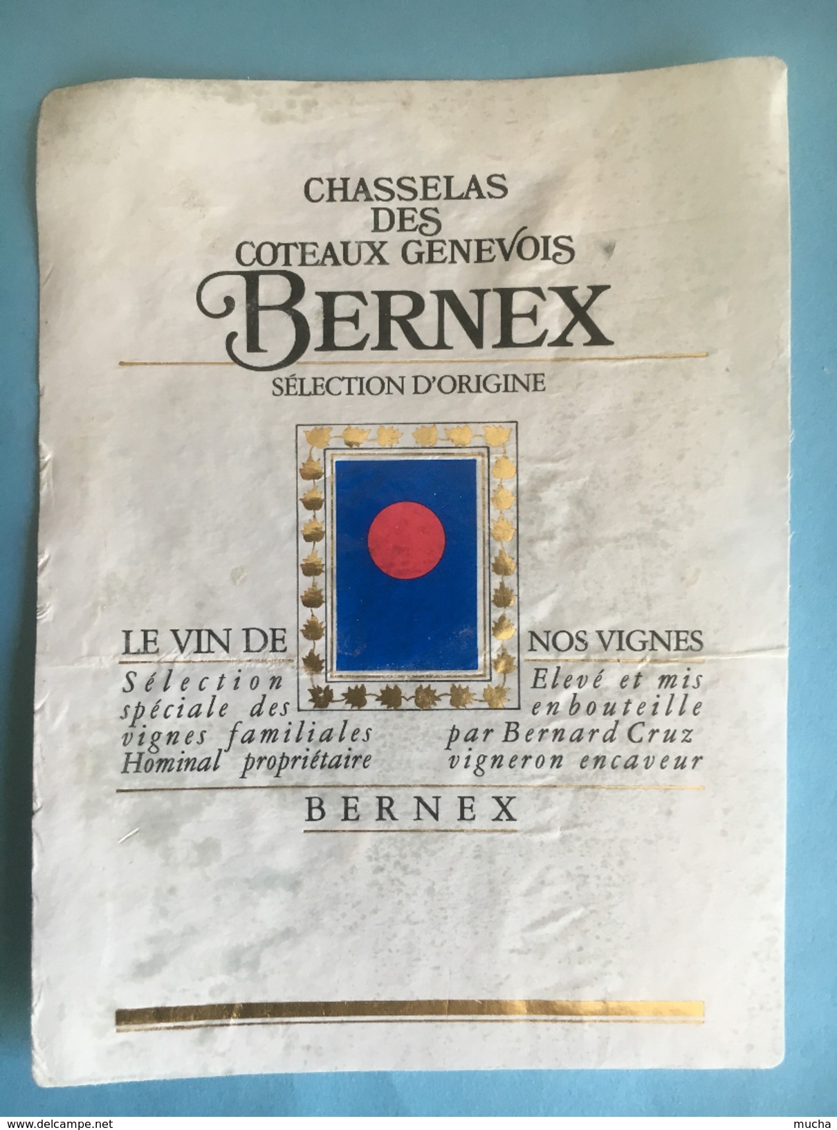 1795 - Suisse Chasselas Des Côteaux Genevois Bernex - Autres & Non Classés