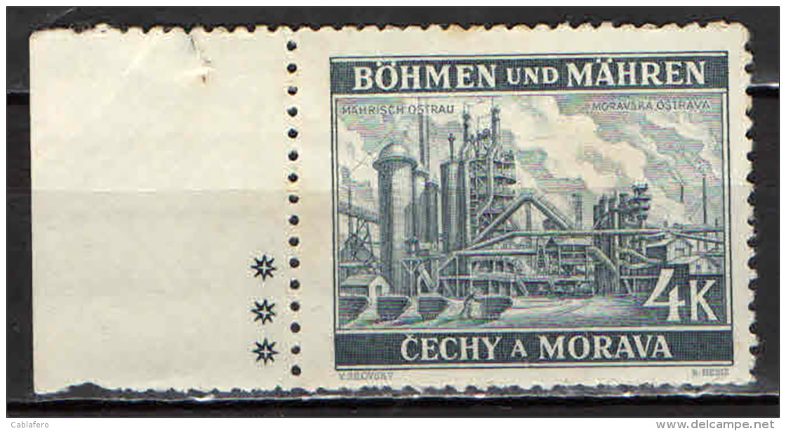 BOEMIA E MORAVIA - 1940 - MORAVSKA OSTRAVA - NUOVO MNH - Nuovi