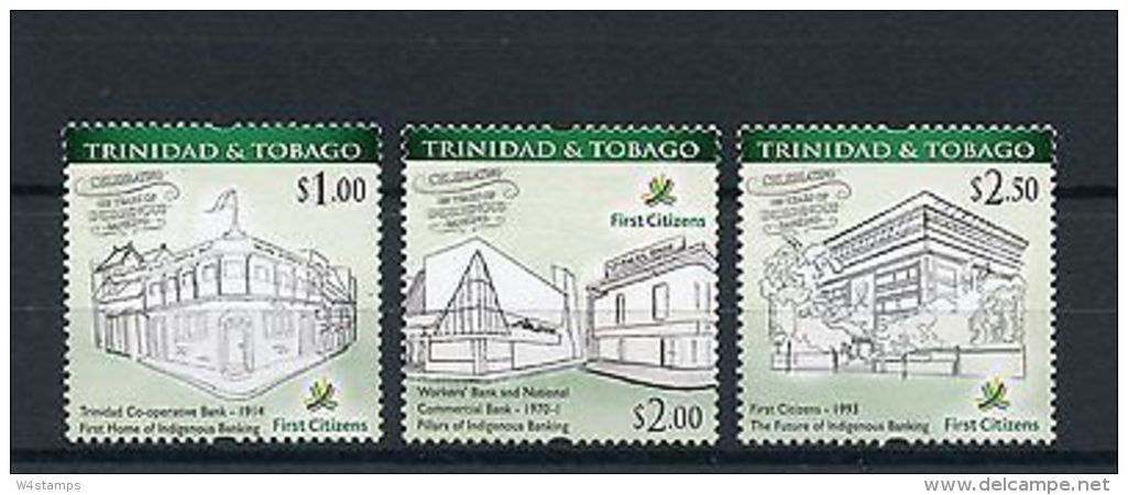 Trinidad & Tobago 2015 MNH First Citizens 100 Indigenous Banking 3v Set Stamps - Trinidad & Tobago (1962-...)