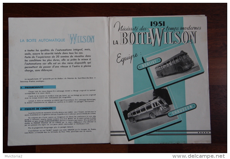 Dépliant Publicitaire Automobile : Boites Automatiques WILSON - Reclame