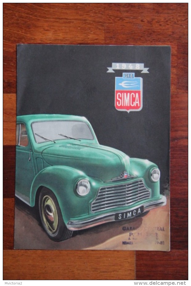 Dépliant Publicitaire Automobile SIMCA - Advertising