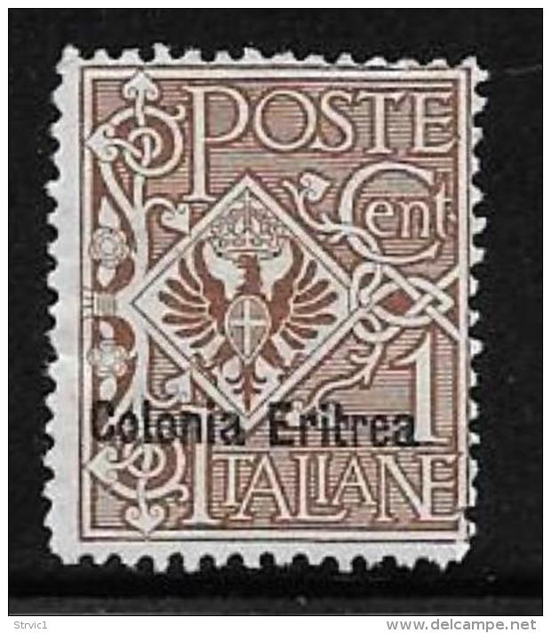 Eritrea, Scott # 19 Unused No Gum Italy Stamp Overprinted, 1903 - Eritrea