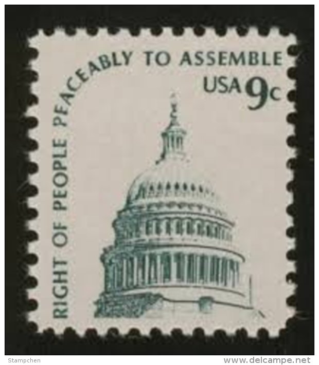 1975 USA 9c Americana Issues Stamp Capitol Dome Sc#1591? History Architecture Post - Other & Unclassified