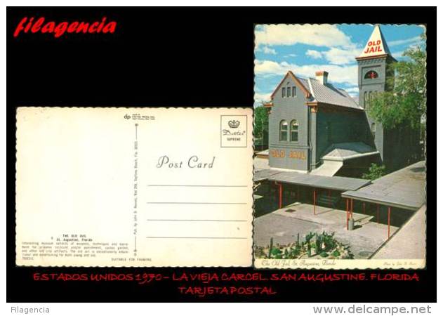 TRASTERO. ESTADOS UNIDOS. ENTEROS POSTALES. TARJETA POSTAL 1970. ANTIGUA CÁRCEL EN SAN AUGUSTINE. FLORIDA - Sonstige & Ohne Zuordnung