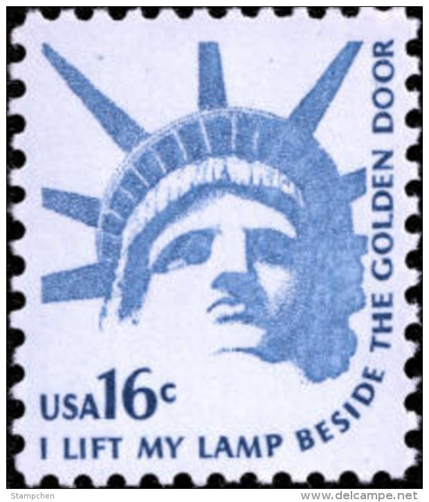 1978 USA 16c Americana Issues Stamp Head Of Statue Of Liberty Sc#1599 History Post - Other & Unclassified