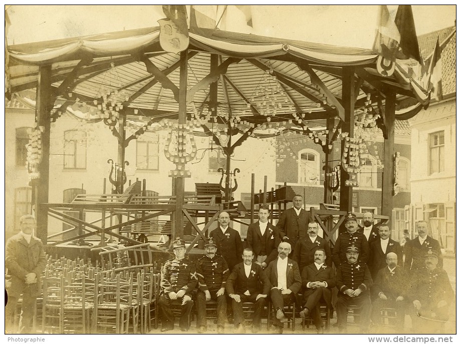 France Pas De Calais Aire Sur La Lys? Groupe De Personnalités Ancienne Photo 1890 - Old (before 1900)