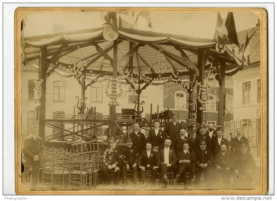 France Pas De Calais Aire Sur La Lys? Groupe De Personnalités Ancienne Photo 1890 - Old (before 1900)