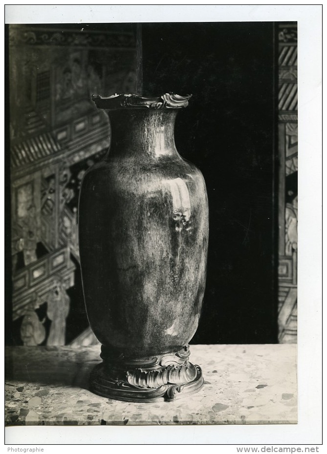 France Paris Objet D'Art Potterie Vase Potiche Ancienne Photo 1910 - Objects