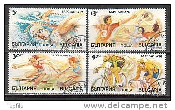 BULGARIA  BULGARIE - 1990 - Jeux Olimpiques D´Ete  Barcelona´92 - 4v Obl - Gebraucht