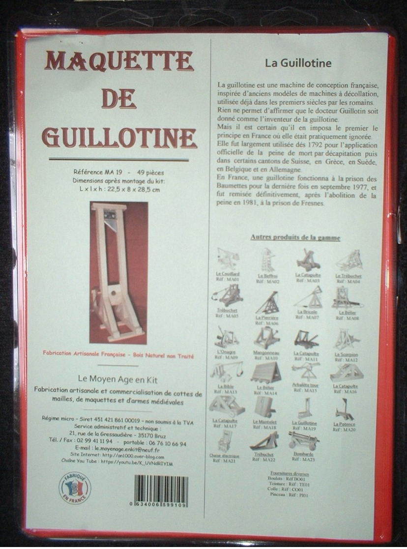 Maquette De Guillotine - Other & Unclassified