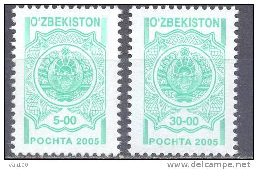 2005.Uzbekistan, Definitives, COA, 5-00, 30-00, 2v, Mint/** - Uzbekistan