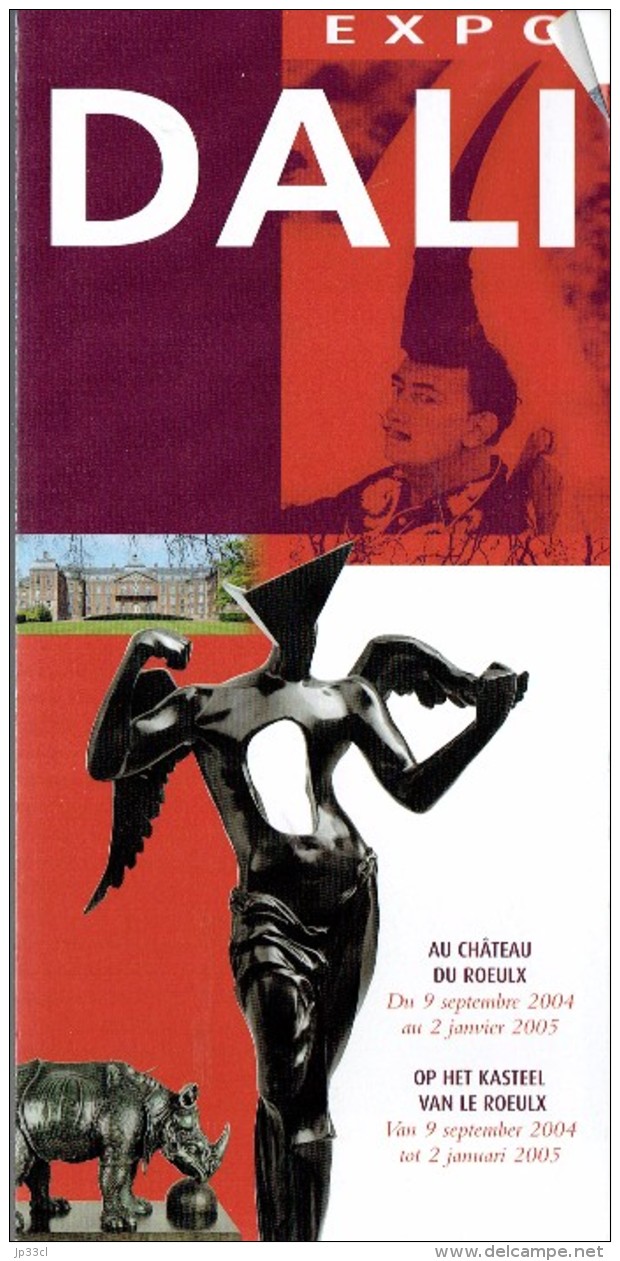 Ancien Dépliant Sur L'exposition Dali Au Château Du Roeulx, Belgique (2004/05) - Toeristische Brochures