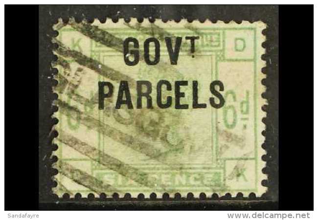 OFFICIALS - GOVERNMENT PARCELS 1883-86 6d Dull Green, SG O62, Good Colour And Perfs, Neat Glasgow Parcel Cancel.... - Other & Unclassified
