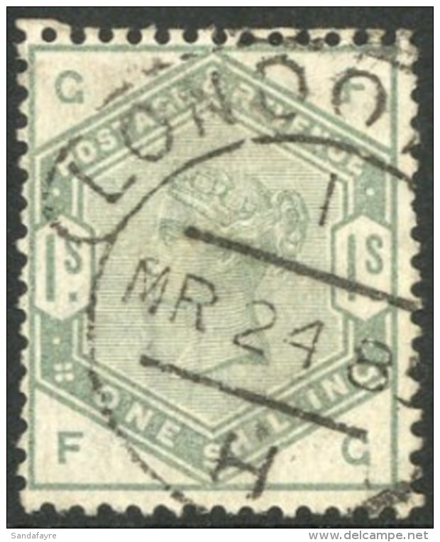 1883-84 1s Dull Green, SG 196, Very Fine Used With Crisp London Hooded Fully- Dated Cds, Good Colour &amp; Full... - Other & Unclassified