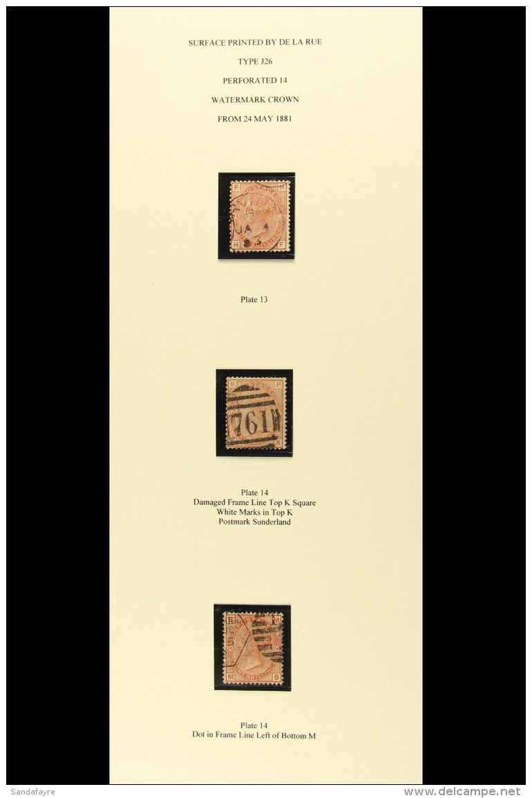 1880-83 WATERMARK IMPERIAL CROWN An Attractively Presented Used Collection On Pages, 1880-83 Includes 2&frac12;d... - Other & Unclassified