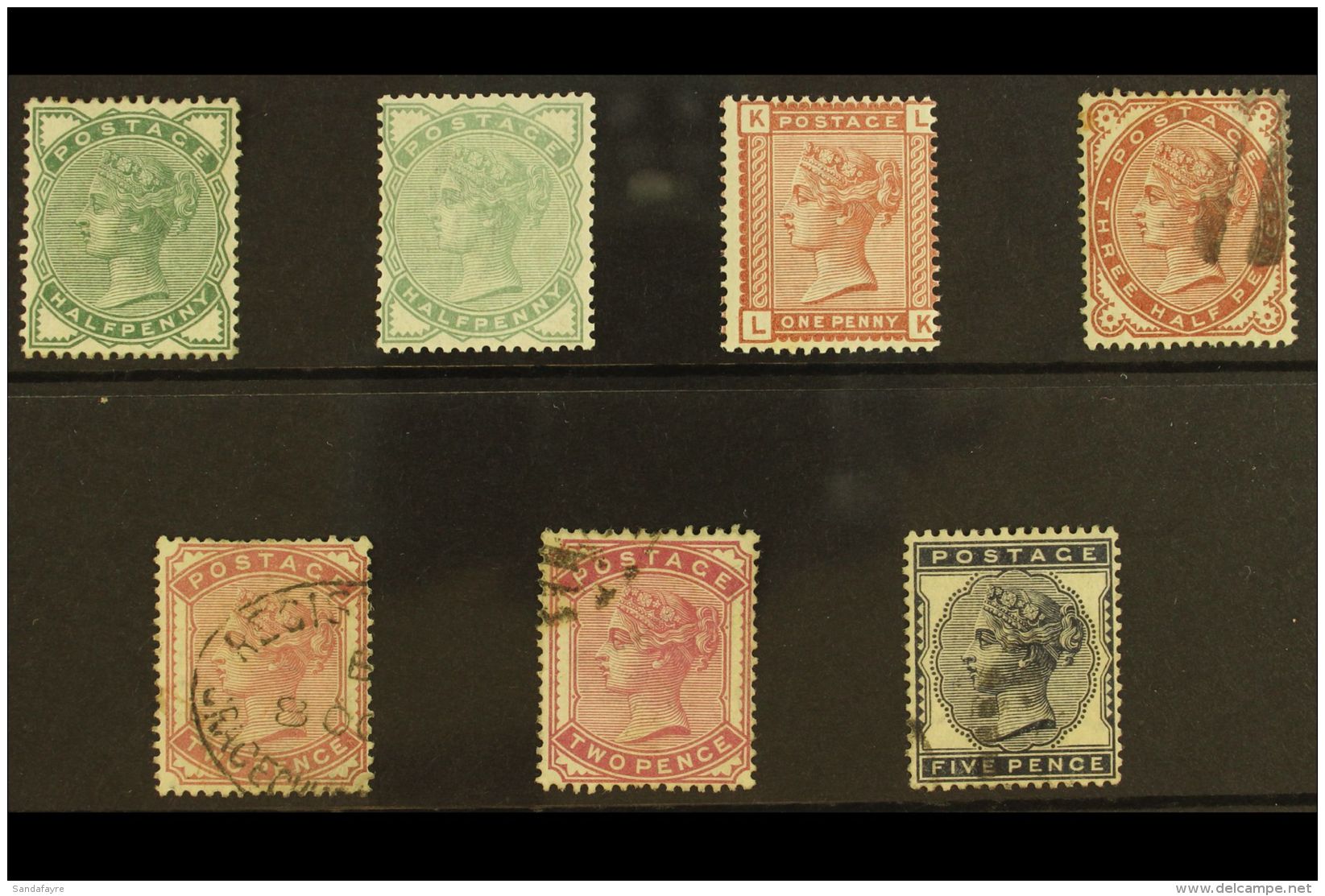 1880-81 Complete Set, SG 164/69, Including All Listed Shades, The &frac12;d's And 1d Mint, Rest Used. (7 Stamps)... - Other & Unclassified