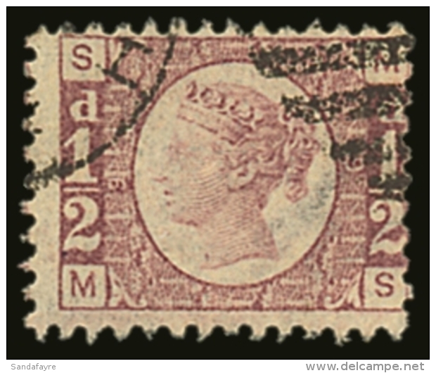 1870 &frac12;d Rose Plate 9, SG 49, Fine Used With Portrait And Plate Numbers Clear, Lovely Fresh Colour &amp;... - Other & Unclassified