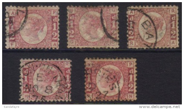 1870 "BANTAMS" &frac12;d Rose- Reds Group Of Very Fine Cds Used Examples From Plates 4, 5, 6, 10 &amp; 15. Lovely... - Other & Unclassified