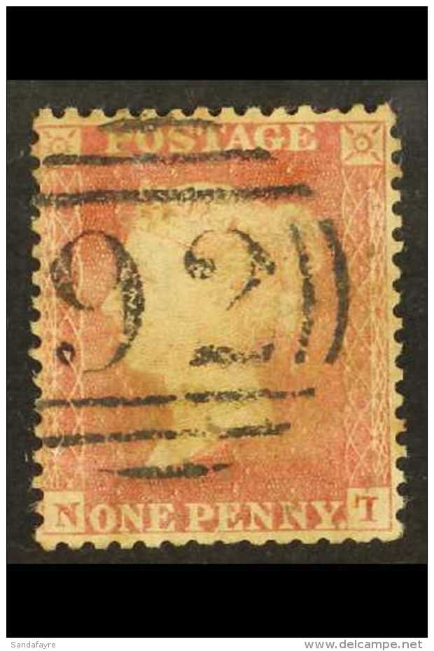 1856-8 1d Red, Wmk Large Crown, Perf.14, With Broken Check Letter, Appears As INVERTED "L" But Probably A Broken... - Other & Unclassified