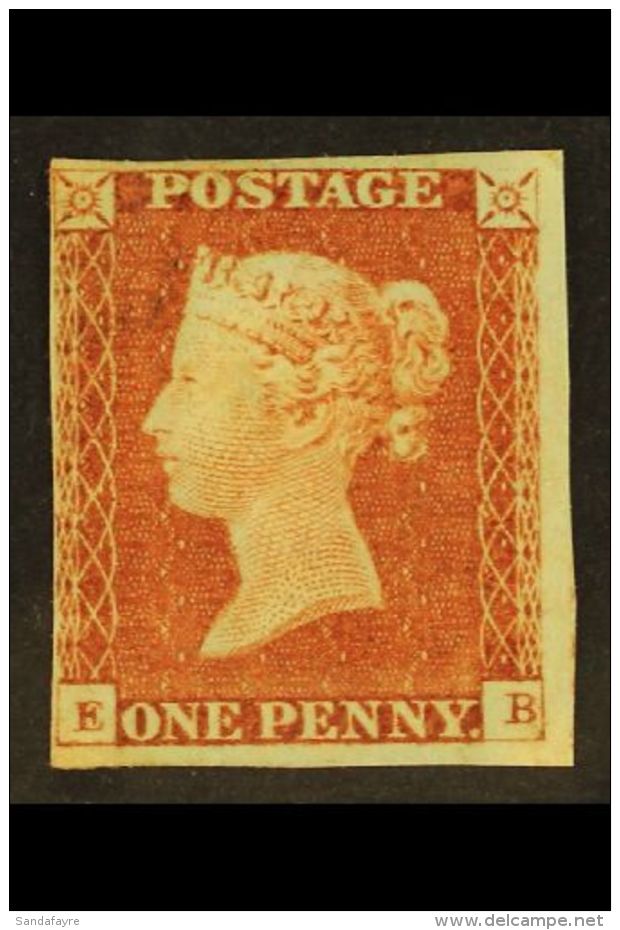 1841 1d Penny Red, Plate 58, SG 8, Check Letters "E - B", 4 Margins With Tiny Hinge Thin For More Images, Please... - Other & Unclassified