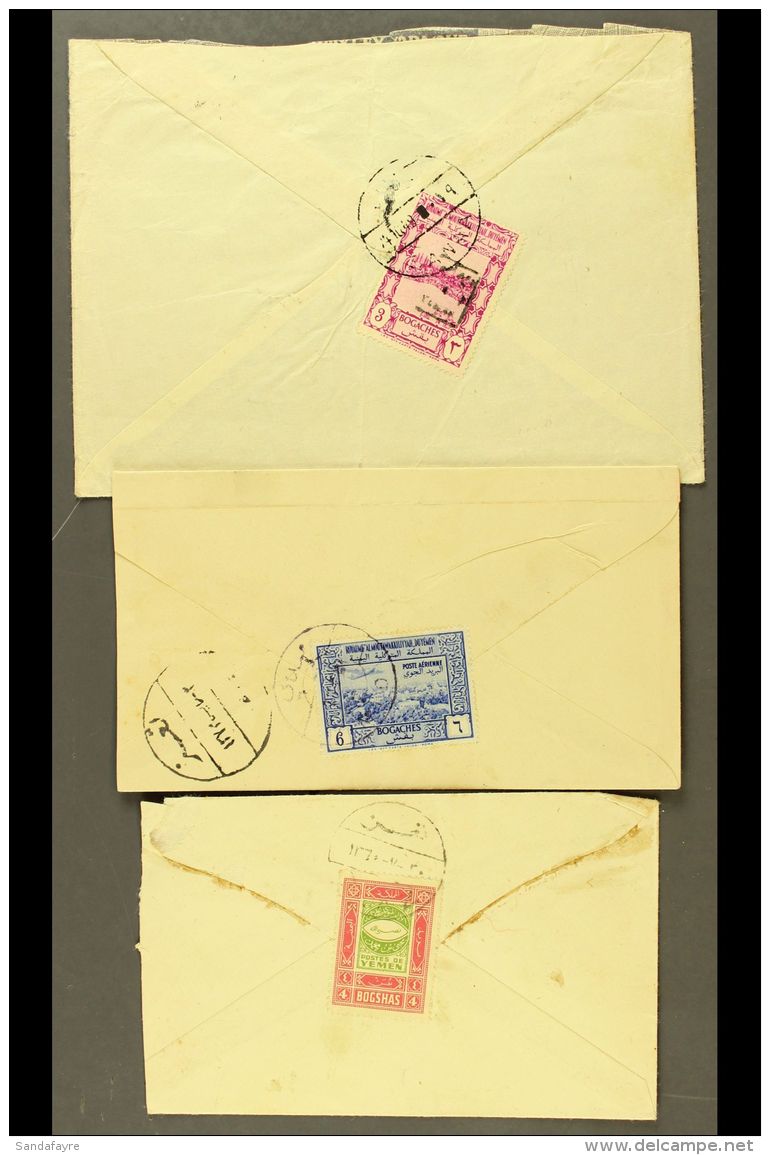 1940 - 1952 COMMERCIAL COVER GROUP Interesting Group Of Covers Including 1940 4b Yellow Green And Carmine On... - Yemen