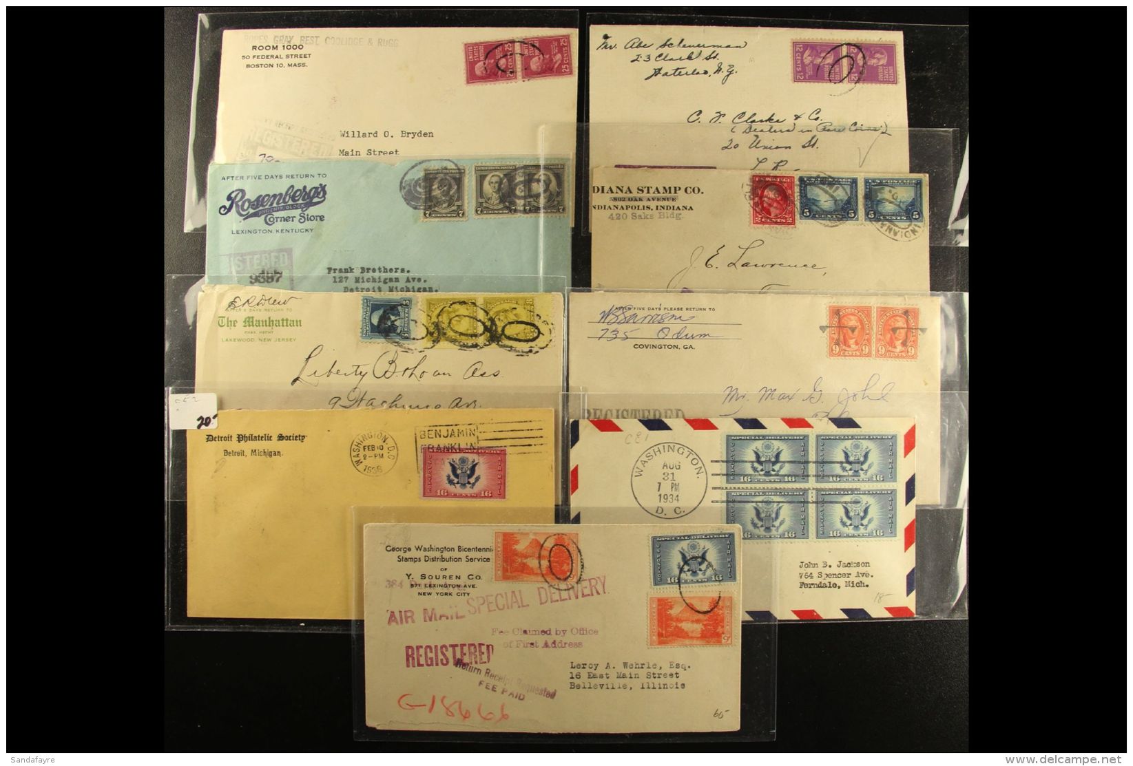 REGISTERED/SPECIAL DELIVERY MAIL 19th Century To Modern Hoard Of Covers Loose In A Box - Some Mixed Condition But... - Other & Unclassified