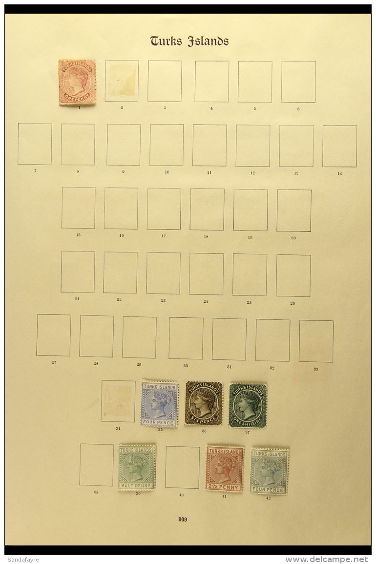 1867-1935 MINT COLLECTION ON "NEW IMPERIAL" LEAVES All Different, A Few Faults But Mainly Fine Condition. Note... - Turks E Caicos