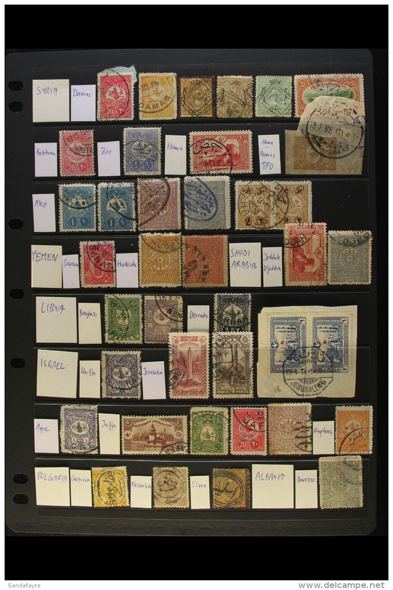 1870's-1910's POSTMARKS FROM FORMER OTTOMAN TERRITORIES. An Interesting Collection Of Used Stamps With Nice... - Other & Unclassified