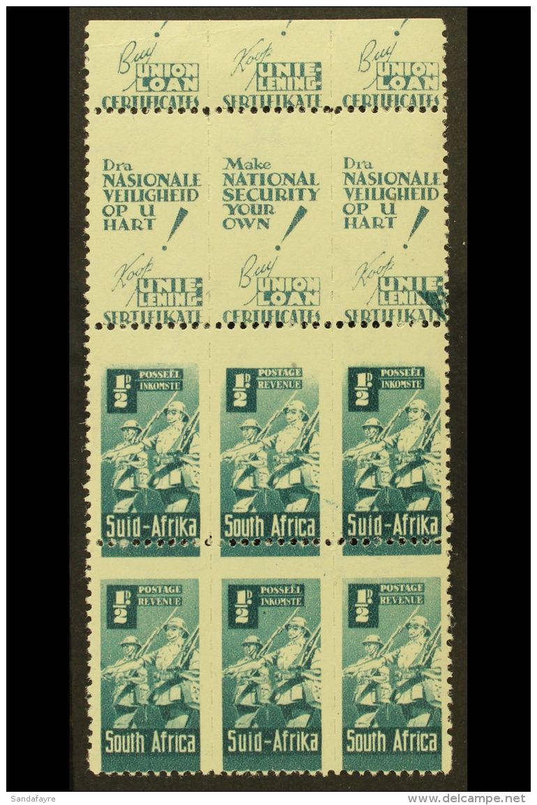 BANTAM WAR EFFORT VARIETY 1942-4 &frac12;d Greenish Blue, Top Marginal Pair Of 2 Units With MISPLACED... - Unclassified