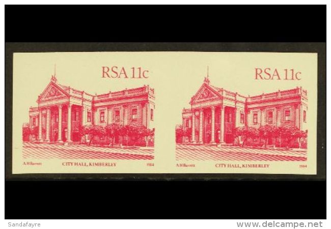 1982-7 11c Cerise, Building Defins, IMPERFORATE PAIR, SG 520b, Never Hinged Mint. For More Images, Please Visit... - Unclassified