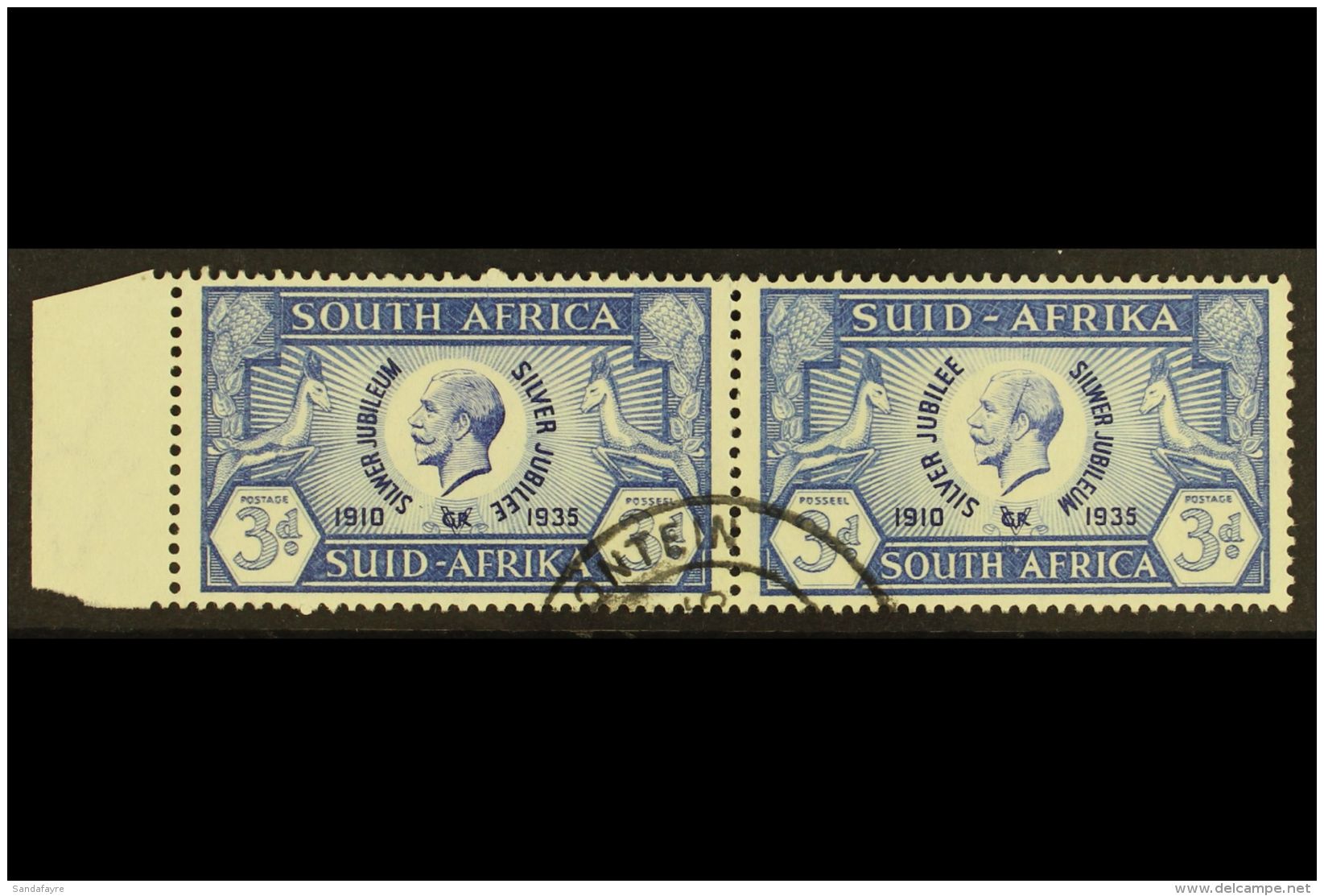 1935 3d Blue, Silver Jubilee, CLEFT SKULL FLAW, SG 67a, Very Fine Used. For More Images, Please Visit... - Unclassified