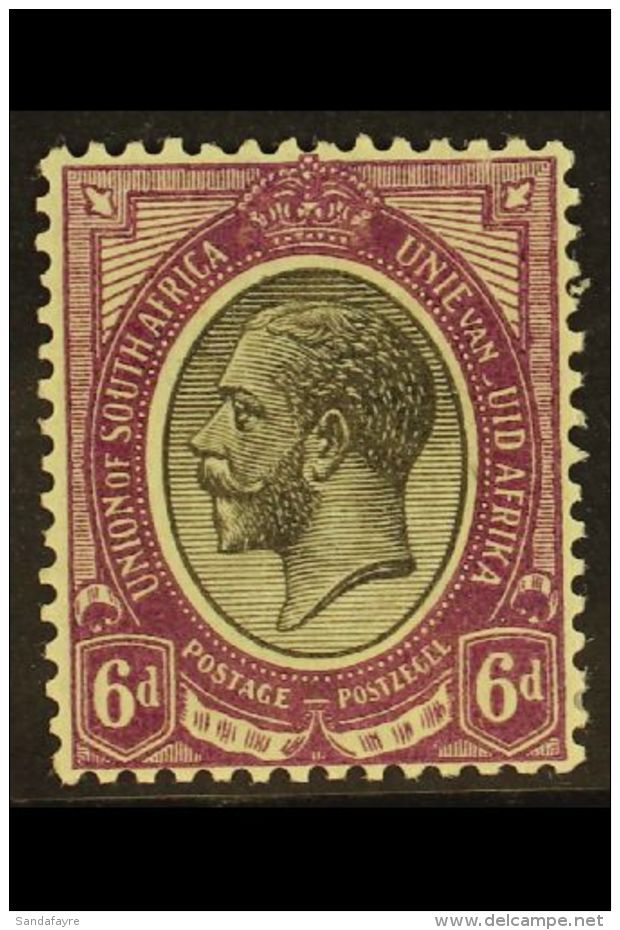 1913/24 6d Black &amp; Violet, Partial MISSING "Z" In "ZUID" VARIETY, SG 11, Fine Mint. For More Images, Please... - Unclassified
